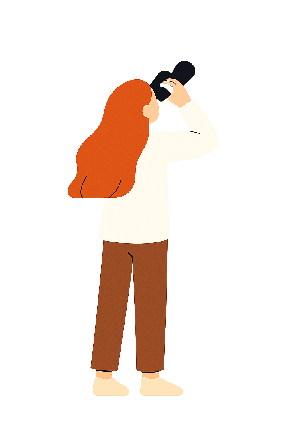Looking through binoculars